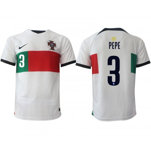 Portugal Pepe #3 Replica Away Stadium Shirt World Cup 2022 Short Sleeve